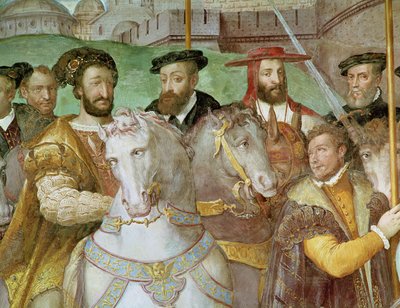 Detail from The Solemn Entrance of Emperor Charles V, Francis I and Alessandro Farnese to Paris in 1540, from the 